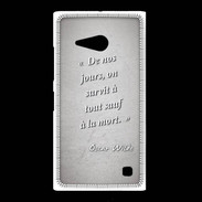 Coque Nokia Lumia 735 Survie mort Gris Citation Oscar Wilde