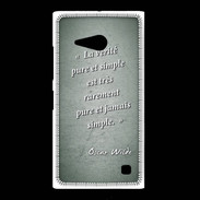 Coque Nokia Lumia 735 Vérité pure Vert Citation Oscar Wilde