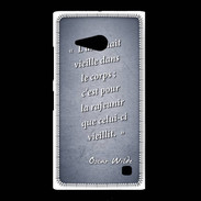 Coque Nokia Lumia 735 Ame nait Bleu Citation Oscar Wilde