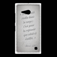 Coque Nokia Lumia 735 Ame nait Gris Citation Oscar Wilde