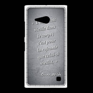 Coque Nokia Lumia 735 Ame nait Noir Citation Oscar Wilde