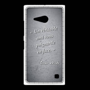 Coque Nokia Lumia 735 Ami poignardée Noir Citation Oscar Wilde