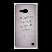 Coque Nokia Lumia 735 Ami poignardée Rose Citation Oscar Wilde