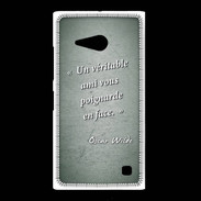 Coque Nokia Lumia 735 Ami poignardée Vert Citation Oscar Wilde