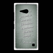 Coque Nokia Lumia 735 Avis gens Vert Citation Oscar Wilde