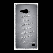 Coque Nokia Lumia 735 Cartes gagnantes Noir Citation Oscar Wilde