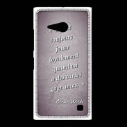 Coque Nokia Lumia 735 Cartes gagnantes Violet Citation Oscar Wilde