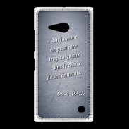 Coque Nokia Lumia 735 Choix ennemis Bleu Citation Oscar Wilde