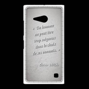 Coque Nokia Lumia 735 Choix ennemis Gris Citation Oscar Wilde