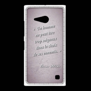 Coque Nokia Lumia 735 Choix ennemis Rose Citation Oscar Wilde