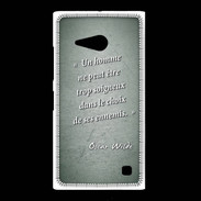 Coque Nokia Lumia 735 Choix ennemis Vert Citation Oscar Wilde