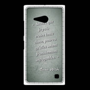 Coque Nokia Lumia 735 Croire Vert Citation Oscar Wilde