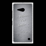 Coque Nokia Lumia 735 Définir Noir Citation Oscar Wilde