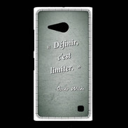 Coque Nokia Lumia 735 Définir Vert Citation Oscar Wilde