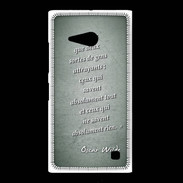 Coque Nokia Lumia 735 Gens attrayants Vert Citation Oscar Wilde