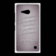 Coque Nokia Lumia 735 Incertitude amour Violet Citation Oscar Wilde