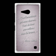 Coque Nokia Lumia 735 Incertitude Rose Citation Oscar Wilde