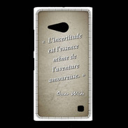 Coque Nokia Lumia 735 Incertitude Sepia Citation Oscar Wilde