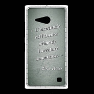 Coque Nokia Lumia 735 Incertitude Vert Citation Oscar Wilde
