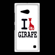 Coque Nokia Lumia 735 I love Girafe