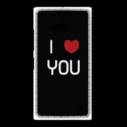 Coque Nokia Lumia 735 I love you noir