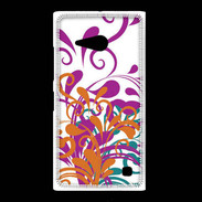 Coque Nokia Lumia 735 motif floral orange
