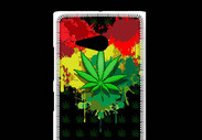 Coque Nokia Lumia 735 Feuille de cannabis et cœur Rasta