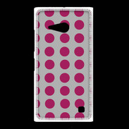 Coque Nokia Lumia 735 pois gris & framboise