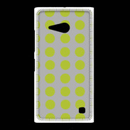 Coque Nokia Lumia 735 pois gris & vert