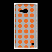 Coque Nokia Lumia 735 pois gris & orange