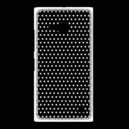 Coque Nokia Lumia 735 pois noir & blanc