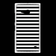 Coque Nokia Lumia 735 rayures noires et blanches