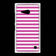Coque Nokia Lumia 735 rayures blanches et roses