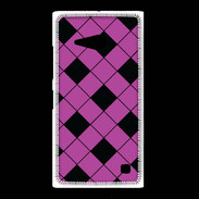 Coque Nokia Lumia 735 losange noir & rose