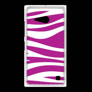 Coque Nokia Lumia 735 zèbre rose & blanc
