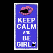 Coque Nokia Lumia 735 Keep Calm Girly Bleu