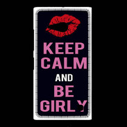 Coque Nokia Lumia 735 Keep Calm Girly Noir