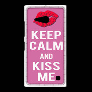 Coque Nokia Lumia 735 Keep Calm Kiss me Rose