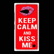 Coque Nokia Lumia 735 Keep Calm Kiss me Rouge