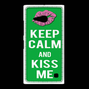 Coque Nokia Lumia 735 Keep Calm Kiss me Vert
