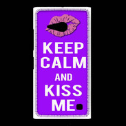 Coque Nokia Lumia 735 Keep Calm Kiss me Violet