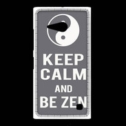 Coque Nokia Lumia 735 Keep Calm Be Zen Gris