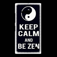 Coque Nokia Lumia 735 Keep Calm Be Zen Noir