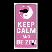 Coque Nokia Lumia 735 Keep Calm Be Zen Rose