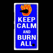 Coque Nokia Lumia 735 Keep Calm Burn Bleu