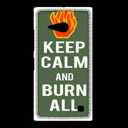 Coque Nokia Lumia 735 Keep Calm Burn Kaki