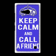 Coque Nokia Lumia 735 Keep Calm Call friend Bleu