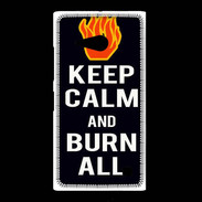 Coque Nokia Lumia 735 Keep Calm Burn Noir
