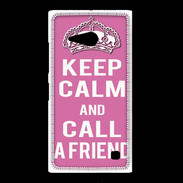 Coque Nokia Lumia 735 Keep Calm Call Rose