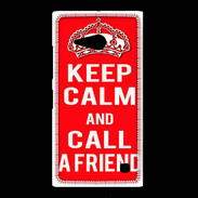 Coque Nokia Lumia 735 Keep Calm Call friend Rouge